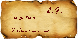 Lungu Fanni névjegykártya
